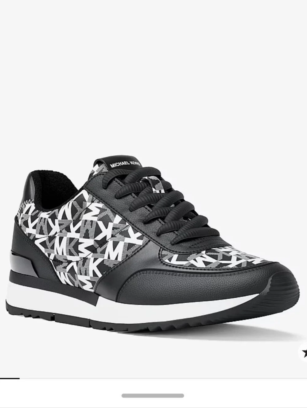 Michael Kors Andi Graphic Logo Trainers in a black combination size 8 New Unbox
